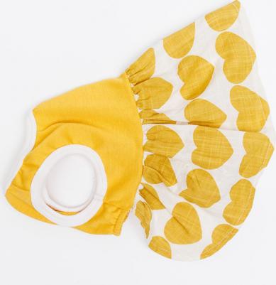 Платье для собак и кошек, L, желтое – фото 4