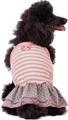 Платье для собак, L, розовое с бантиком (девочка) – фото 1