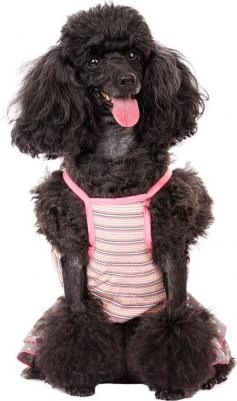 Платье для собак, L, розовое с бантиком (девочка) – фото 3