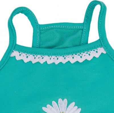 Платье для собак, M, зеленое с ромашкой (девочка) – фото 4