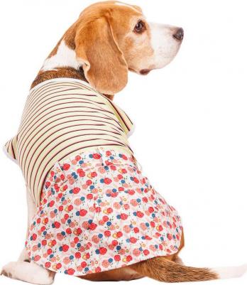 Платье для собак в полоску 2XL желтый (девочка)