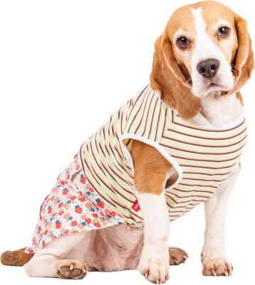 Платье для собак в полоску 2XL желтый (девочка) – фото 3