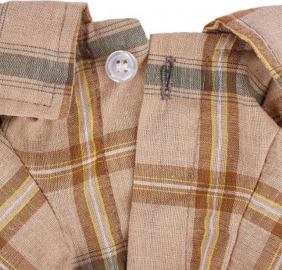 Рубашка для собак, M, бежевая с бантиком (унисекс) – фото 1