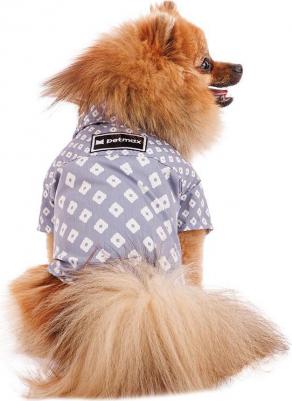 Рубашка для собак, M, голубая (унисекс)