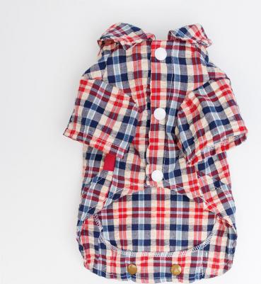 Рубашка в клеточку для собак, 4XL, сине-красная – фото 2