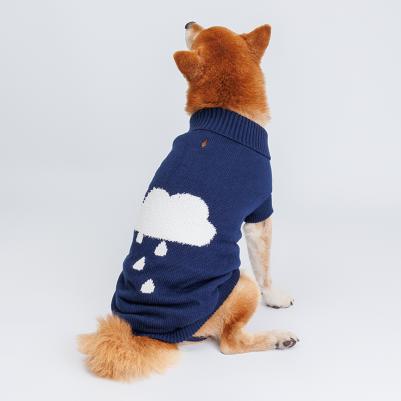 Свитер для собак, 60 см, синий с облачком – фото 2