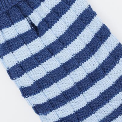 Свитер полосатый для собак, 40 см, синий – фото 2