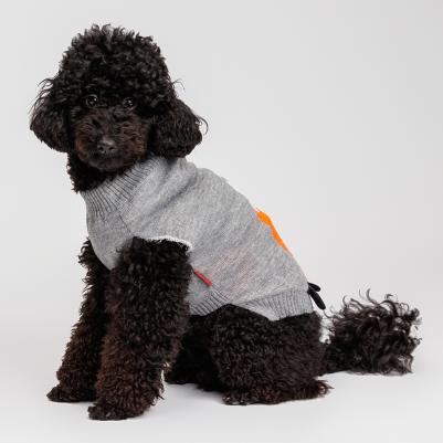 Свитер с лисой для собак, 3XL, серый – фото 3