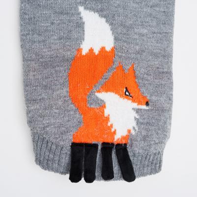 Свитер с лисой для собак, 3XL, серый – фото 6