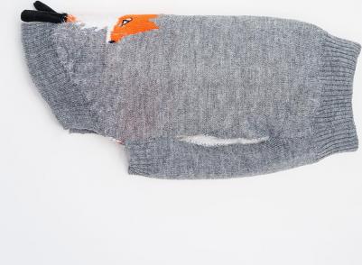 Свитер с лисой для собак, 3XL, серый – фото 7