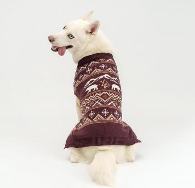 Свитер с медведем для собак, 5XL, фиолетовый