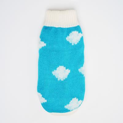 Свитер с облачками для собак, 4XL, голубой – фото 2