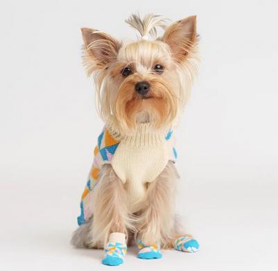 Свитер с ромбами для собак, 5XL, бело-синий – фото 9