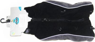 попона из флиса, длина спины собаки, черная, 25x36x26 см