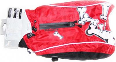 попона утепленная, длина спины собаки, красная, 40x56x40 см – фото 1