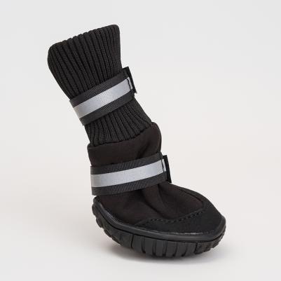 Ботинки высокие на липучках для собак мелких пород, S, черный – фото 1