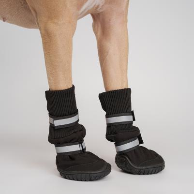 Ботинки высокие на липучках для собак мелких пород, S, черный – фото 4