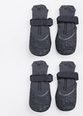 Носки удлиненные с прорезиненной подошвой для собак, XL, черные – фото 3