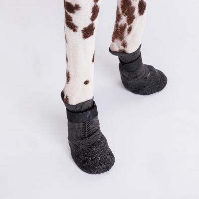 Носки удлиненные с прорезиненной подошвой для собак, XL, черные – фото 4