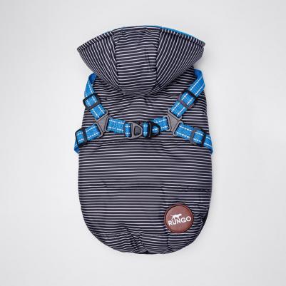 Попона теплая со шлейкой для собак, XL, черная – фото 6