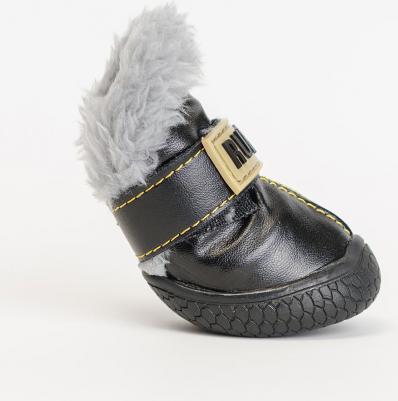 Ботинки с мехом для собак, L, черный – фото 4