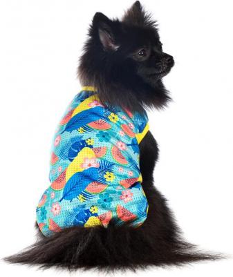 Футболка для собак с цветами L бирюзовый (унисекс) – фото 5