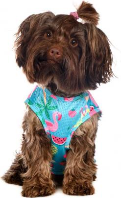 Футболка для собак с фламинго L голубой (унисекс) – фото 5