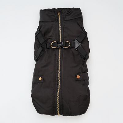 Комбинезон черный на замке со шлейкой M