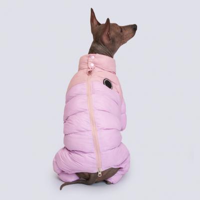 Комбинезон на замке для собак, L, розово-сиреневый (в мешочке) – фото 1
