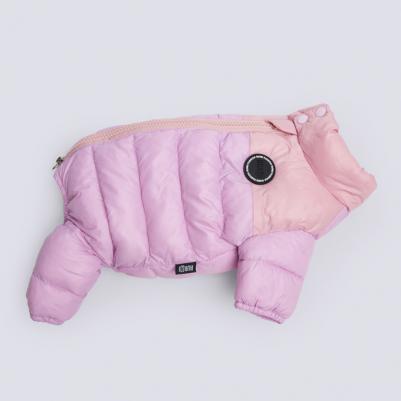 Комбинезон на замке для собак, L, розово-сиреневый (в мешочке) – фото 4