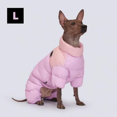 Комбинезон на замке для собак, L, розово-сиреневый (в мешочке) – фото 5