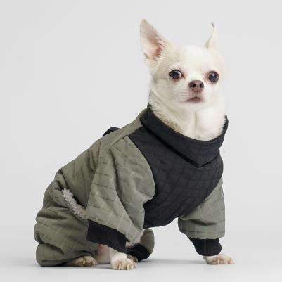 Комбинезон на замке для собак, M, зеленый