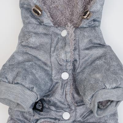 Комбинезон с капюшоном для собак, XL, серый – фото 4