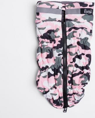 Куртка на молнии для собак породы французский бульдог, размер 5, розовый камуфляж – фото 3