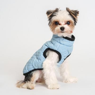 Куртка на замке для собак, L, голубая – фото 3