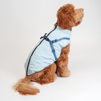 Куртка со шлейкой для собак, 3XL, голубая – фото 3
