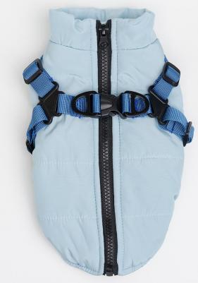 Куртка со шлейкой для собак, 3XL, голубая – фото 9