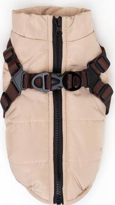 Куртка со шлейкой для собак, 4XL, бежевая – фото 2