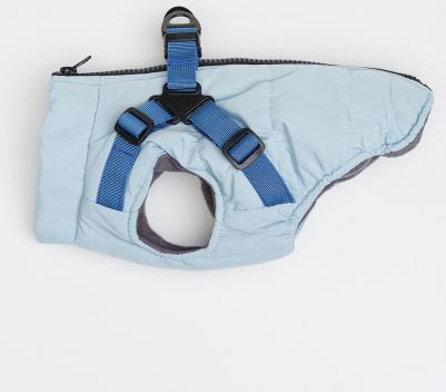 Куртка со шлейкой для собак, 5XL, голубая – фото 4