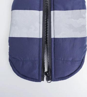 Куртка со светоотражающей полосой для собак, M, синяя – фото 3