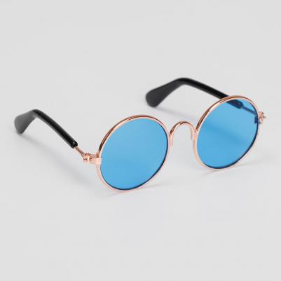 Очки солнечные для собак и кошек, голубые – фото 2