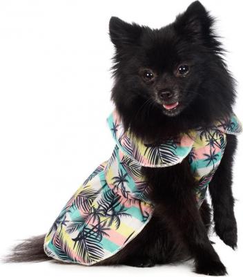 Платье для собак с листьями XS зеленый (унисекс)