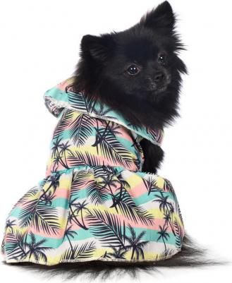 Платье для собак с листьями XS зеленый (унисекс) – фото 3