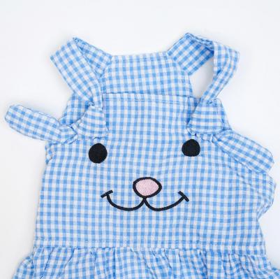 Платье в клетку для собак, XL, синее – фото 5