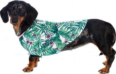 Рубашка для собак с листьями L зеленый (унисекс) – фото 5