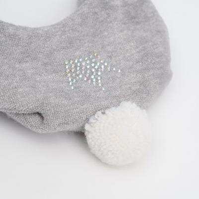 шапочка зимняя универсальная для собак, S, серый шелк (унисекс) – фото 3