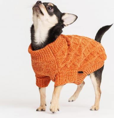 Свитер из шенилла для собак, 4XL, желтый – фото 1