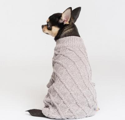 Свитер из шенилла для собак, 5XL, серый – фото 4