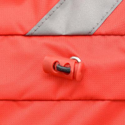 Дождевик для собак без подкладки с воротником-капюшоном Басенджи красный – фото 2