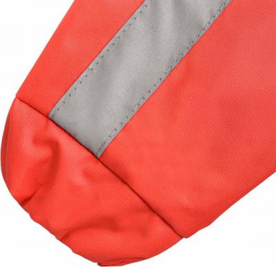 Дождевик для собак без подкладки с воротником-капюшоном Басенджи красный – фото 9